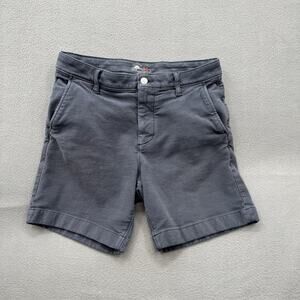 Faherty Shorts Mens 31 Blue Chino Stretch 7 Inseam Casual Soft Knit Cotton Blend